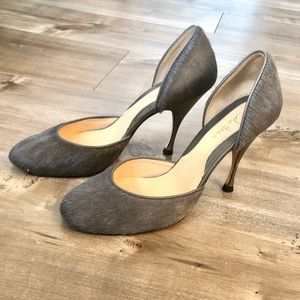 Cole Haan Pony Hair Gray Heels